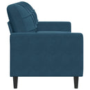 3-personers sofa 180 cm velour blå