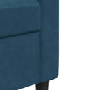 3-personers sofa 180 cm velour blå