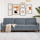 3-personers sofa 210 cm fløjl mørkegrå