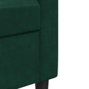 3-personers sofa 210 cm fløjl mørkegrøn