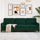 3-personers sofa 210 cm fløjl mørkegrøn
