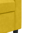 3-personers sofa 210 cm fløjl gul