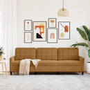 3-personers sofa 210 cm fløjl brun