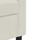 3-personers sofa 210 cm fløjl cremefarvet