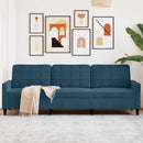 3-personers sofa 210 cm velour blå