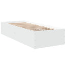 sengeramme 75x190 cm konstrueret træ hvid