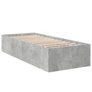sengeramme 75x190 cm konstrueret træ betongrå
