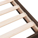 sengeramme 75x190 cm uden madras konstrueret træ brunt eg