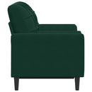 2-personers sofa med pyntepuder 120 cm velour mørkegrøn