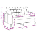 2-personers sofa med pyntepuder 120 cm velour vinrød