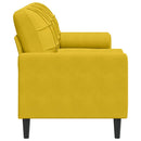 3-personers sofa med pyntepuder 180 cm velour gul