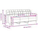 3-personers sofa med pyntepuder 180 cm velour brun