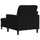 sofastol med fodskammel 60 cm velour sort