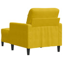 sofastol med fodskammel 60 cm velour gul