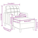 sofastol med fodskammel 60 cm velour gul