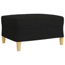 sofasæt 4 dele med fodskammel stof sort