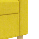 sofasæt 2 dele stof lysegul