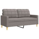 sofasæt 2 dele med pyntepuder stof gråbrun