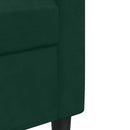 sofasæt 3 dele med hynder velour mørkegrøn