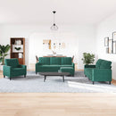 sofasæt 4 dele med hynder velour mørkegrøn