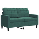 sofasæt 4 dele med hynder velour mørkegrøn