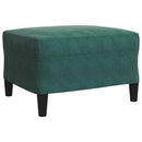 sofasæt 4 dele med hynder velour mørkegrøn