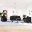 sofasæt 4 dele med hynder velour sort