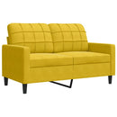 sofasæt 4 dele med hynder velour gul