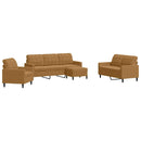 sofasæt 4 dele med hynder velour brun