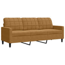 sofasæt 4 dele med hynder velour brun