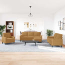 sofasæt 4 dele med hynder velour brun
