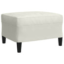 sofasæt 4 dele med hynder velour cremefarvet