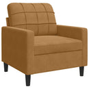 sofasæt 3 dele med hynder og bolsterpuder velour brun