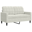 sofasæt 3 dele med hynder og bolsterpuder velour cremefarvet
