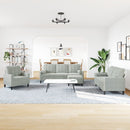 sofasæt 4 dele med hynder og bolsterpuder velour lysegrå