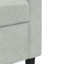 sofasæt 4 dele med hynder og bolsterpuder velour lysegrå