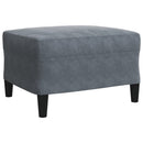 sofasæt 4 dele med hynder og bolsterpuder velour mørkegrå