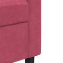sofasæt 4 dele med hynder og bolsterpuder velour vinrød