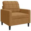 sofasæt 4 dele med hynder og bolsterpuder velour brun