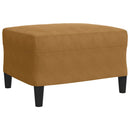 sofasæt 4 dele med hynder og bolsterpuder velour brun
