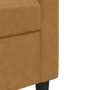 sofasæt 4 dele med hynder og bolsterpuder velour brun