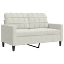 sofasæt 4 dele med hynder og bolsterpuder velour cremefarvet