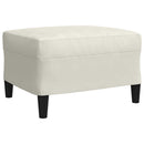 sofasæt 4 dele med hynder og bolsterpuder velour cremefarvet