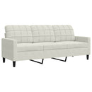 sofasæt 2 dele med hynder velour cremefarvet