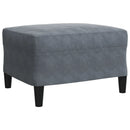 sofasæt 3 dele med hynder velour mørkegrå