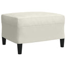 sofasæt 3 dele med hynder velour cremefarvet