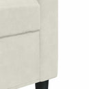 sofasæt 3 dele med hynder velour cremefarvet