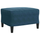 sofasæt 3 dele med hynder velour blå