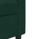 sofasæt 2 dele med hynder og bolsterpuder velour mørkegrøn