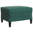 sofasæt 3 dele med hynder og bolsterpuder velour mørkegrøn